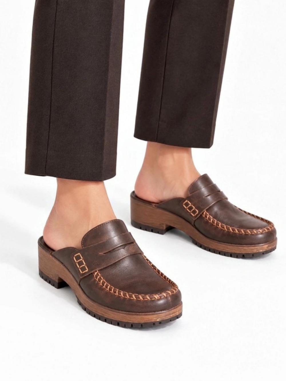 Creeper 0860 Leather Loafers Brown US 9
